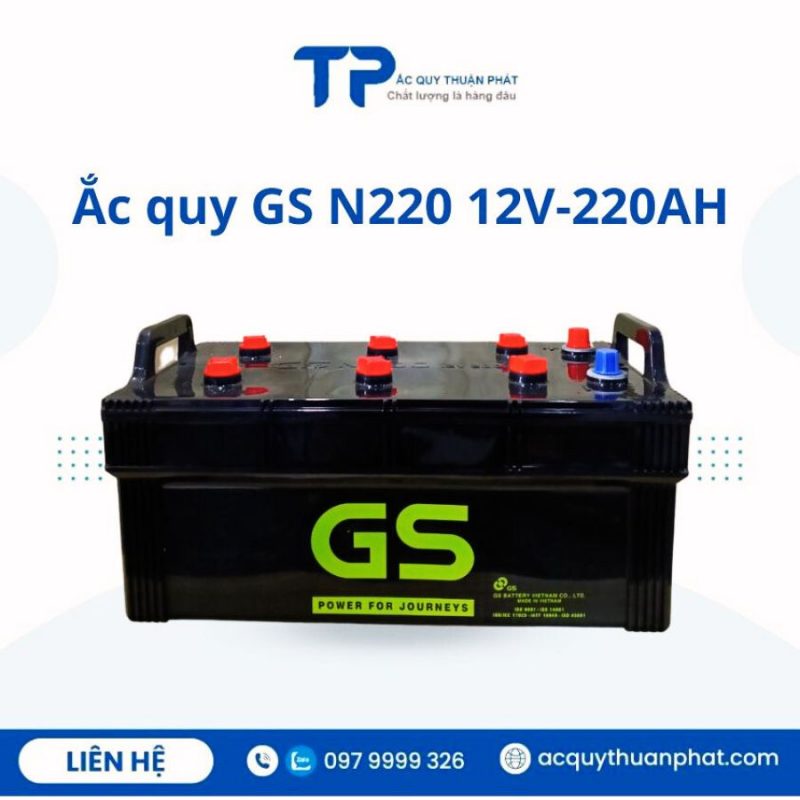 Ắc quy GS N220 12V-220AH chính hãng