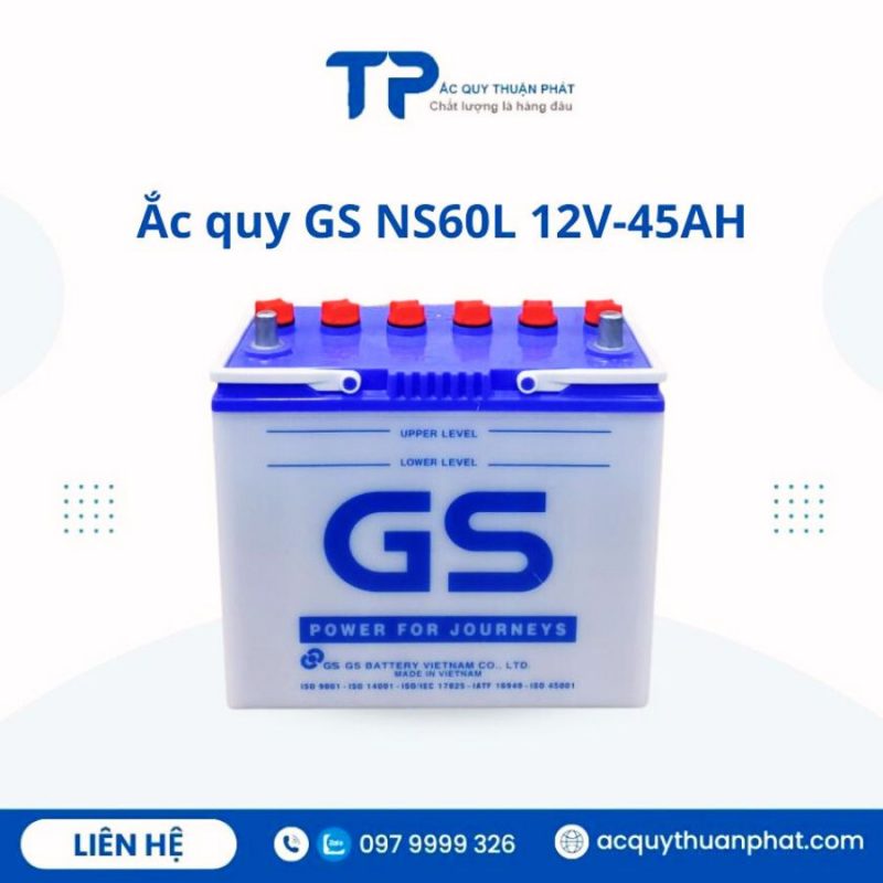 Ắc quy GS NS60L 12V-45AH chính hang