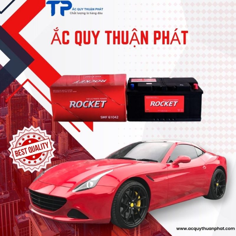 Ắc quy Rocket Din61042 chuyên dùng cho xe Huynhdai Solati