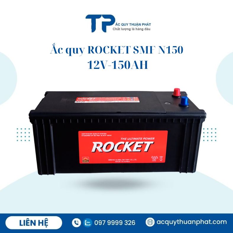 Ắc quy ROCKET SMF N150 12V-150AH chính hãng