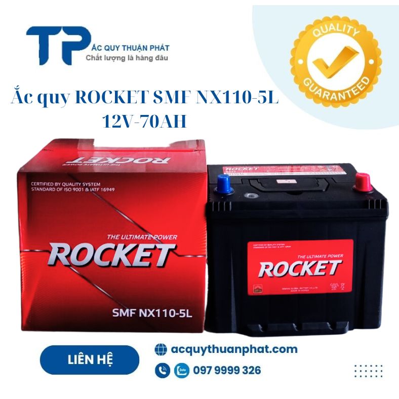 Ắc quy ROCKET SMF NX110-5L 12V-70AH