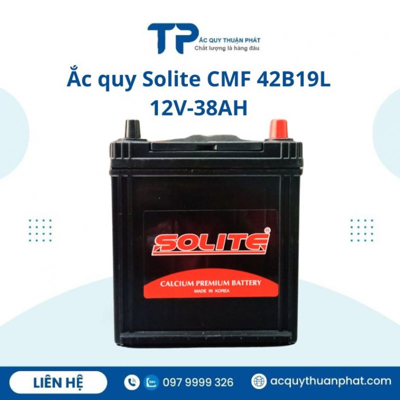 Ắc quy SOLITE CMF 42B19L 12V - 38AH chính hãng