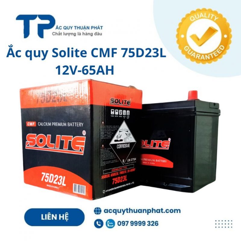 Ắc quy SOLITE CMF 75D23L 12V-65AH