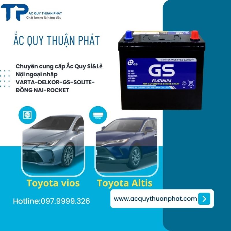 ĐẠI LÝ ẮC QUY GS MF 46B24L TẠI TPHCM