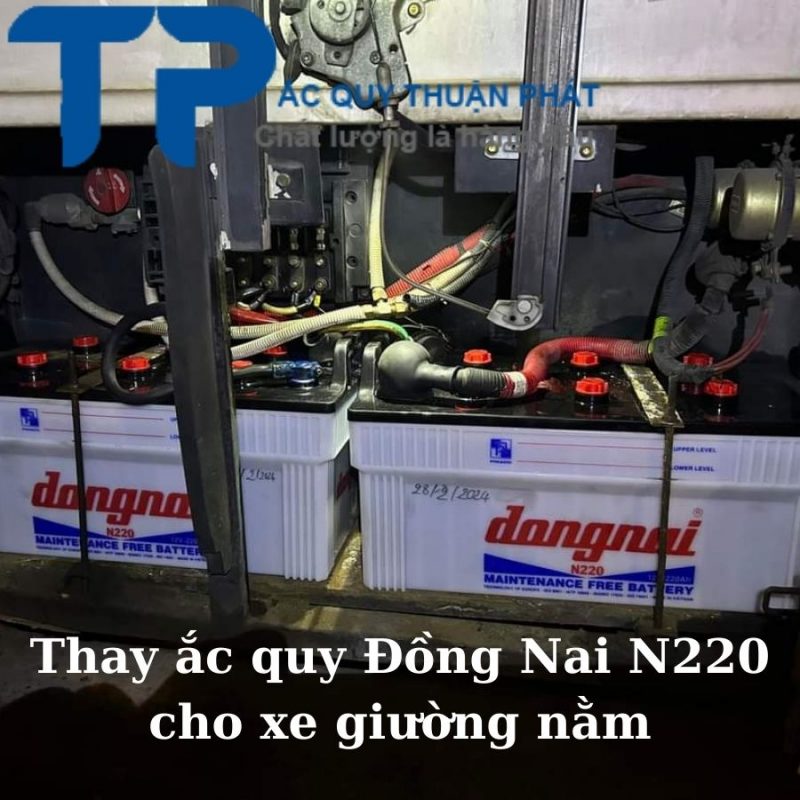 Thay ắc quy Đồng Nai N220 cho xe giường nằm tại Thủ Đức