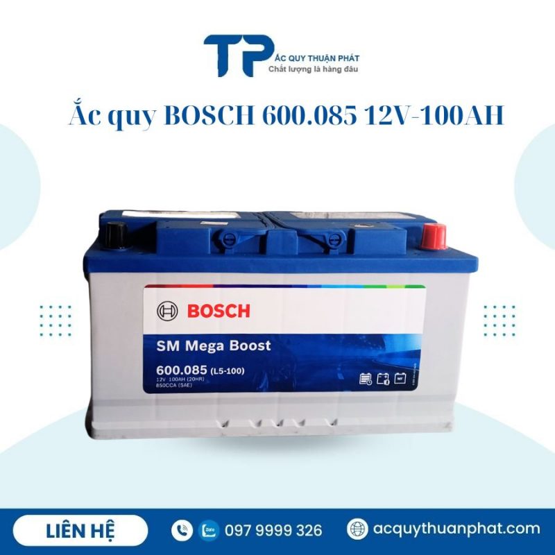 Ắc quy BOSCH DIN600.085 12V-100AH chính hãng