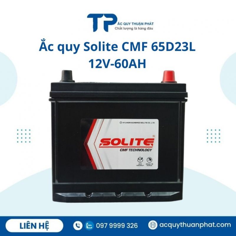 Ắc quy SOLITE CMF 65D23L 12V-60AH chính hãng