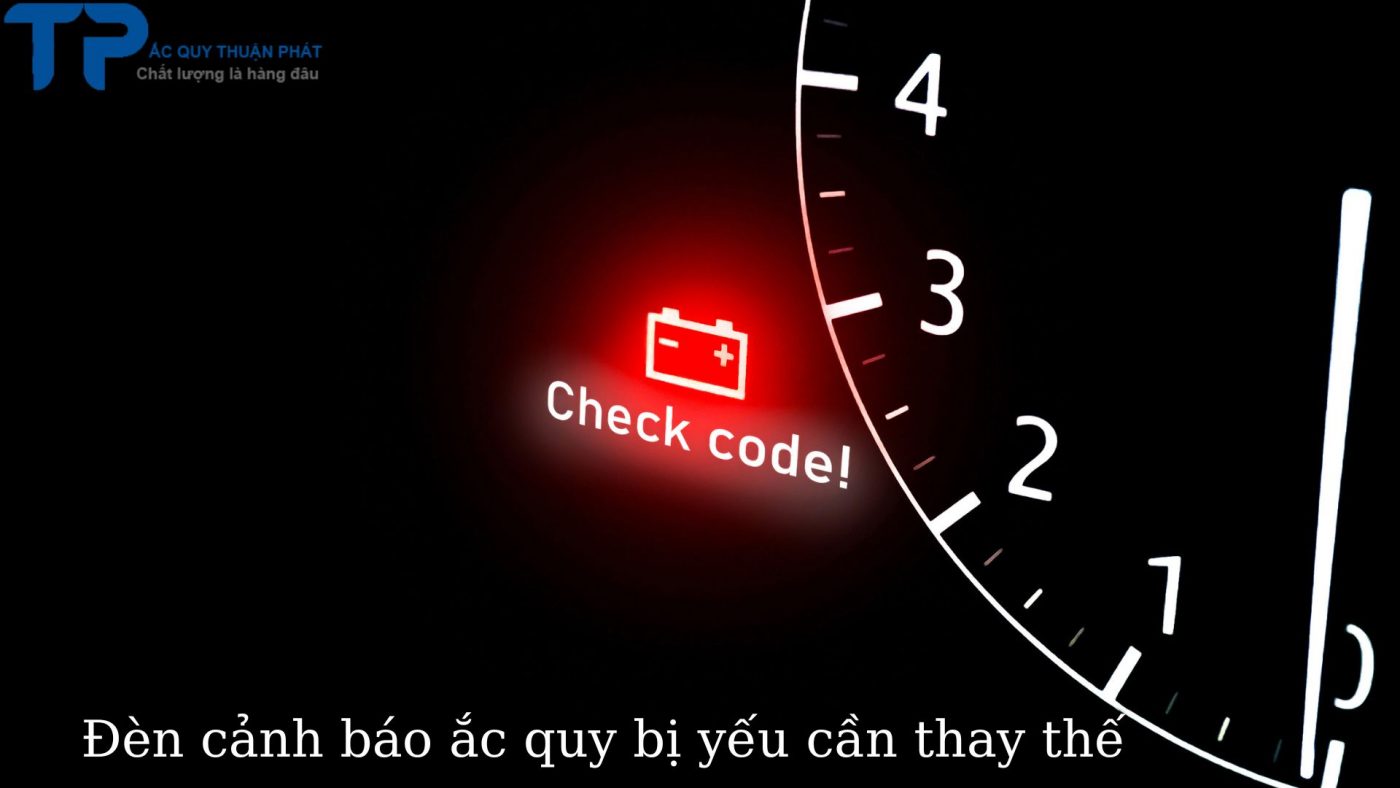 Đèn cảnh báo ắc quy yếu trên tap-lo