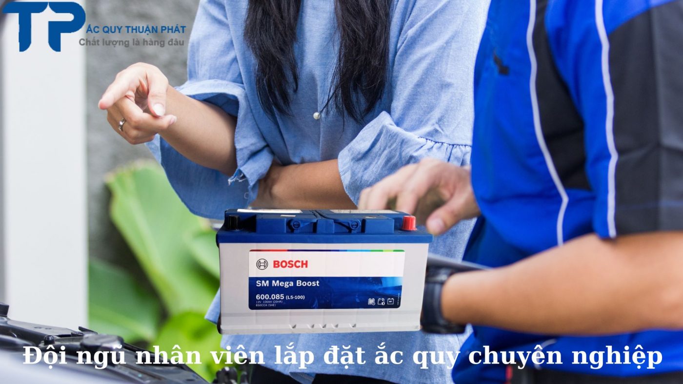 Đội ngũ nhân viên lắp đặt ắc quy chuyên nghiệp