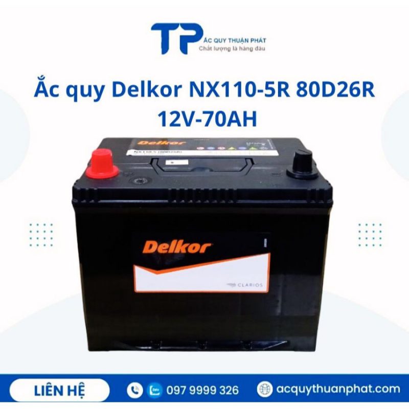 Ắc quy Delkor NX110-5R 12V-70AH chính hãng