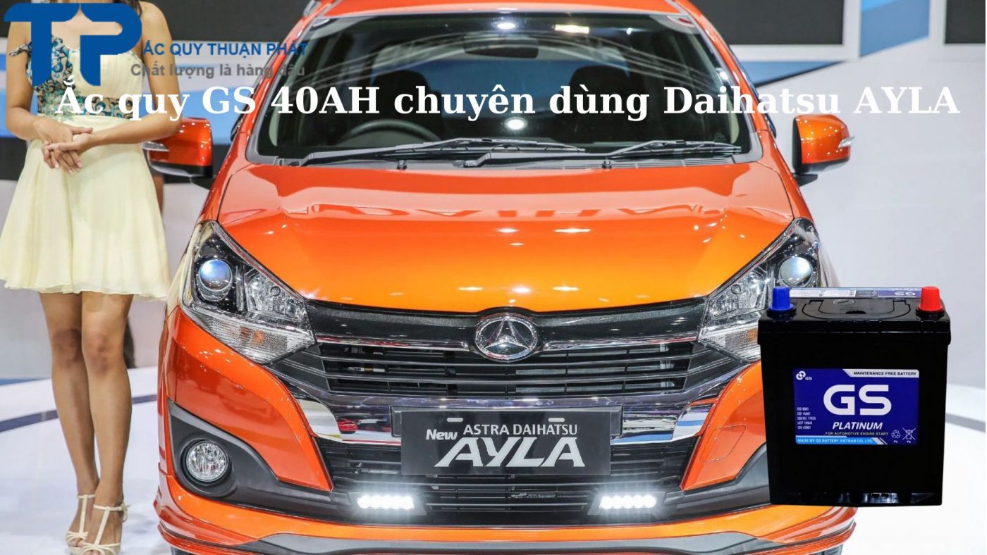 Ắc quy GS 40AH chuyên dùng Daihatsu Ayla