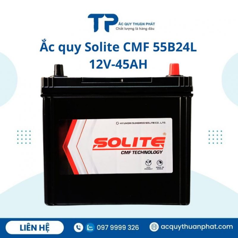 Ắc quy Solite cmf 55B24l 12V-45AH chính hãng