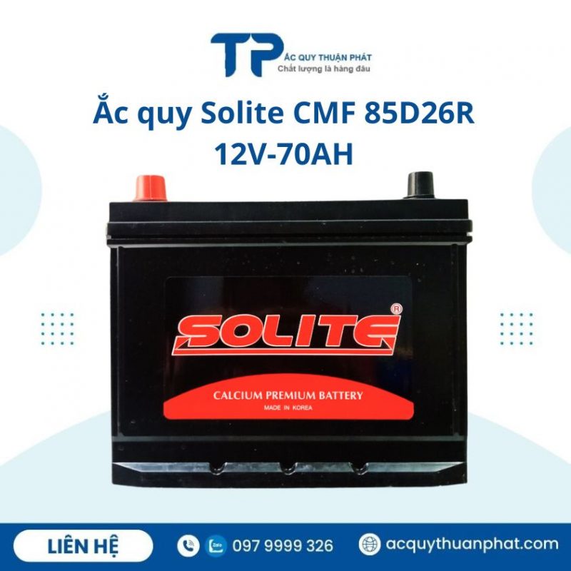 Ắc quy SOLITE CMF 85D26R 12V- 70AH chính hãng