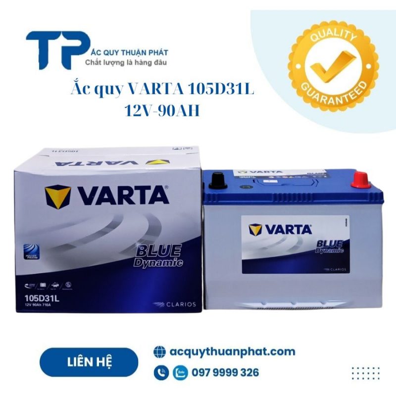 Ắc quy Varta 105D31L 12V-90AH;