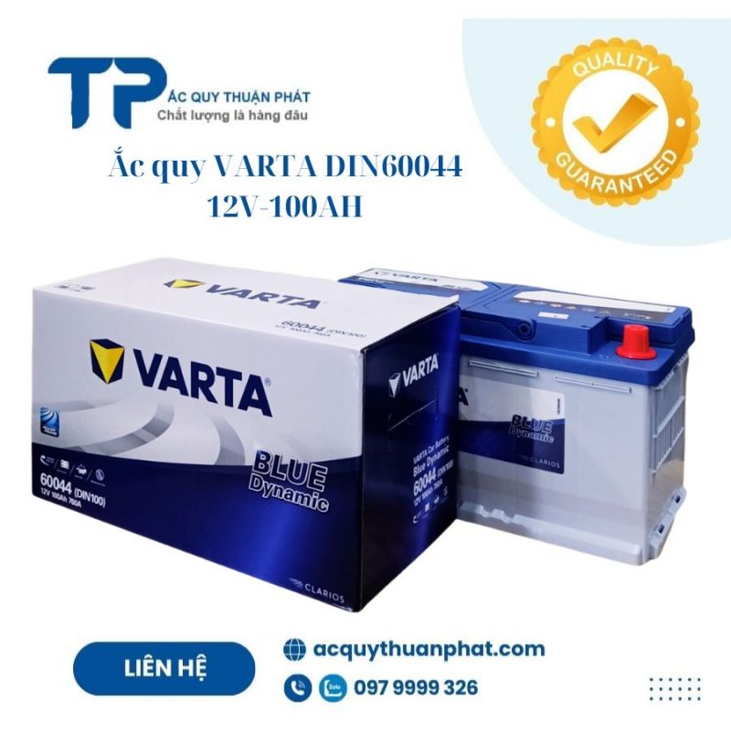 Ắc quy Varta Din60034 12V-100AH;