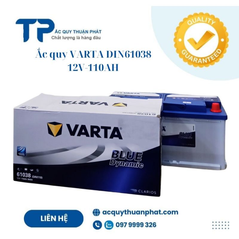 Ắc quy Varta Din61038 12V-110AH