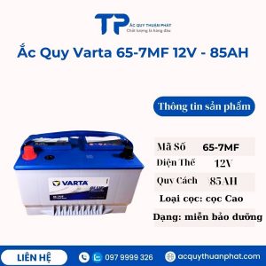 Ắc quy Varta 65-7MF 12V - 85AH miễn bảo dưỡng