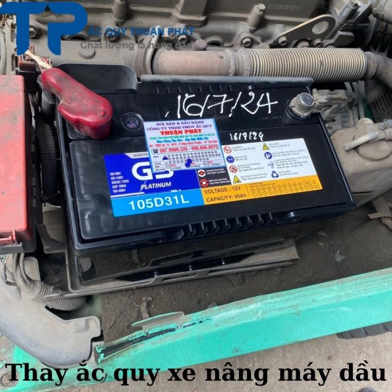 Thay ắc quy xe nâng máy dầu tại Linh Trung Thủ Đức