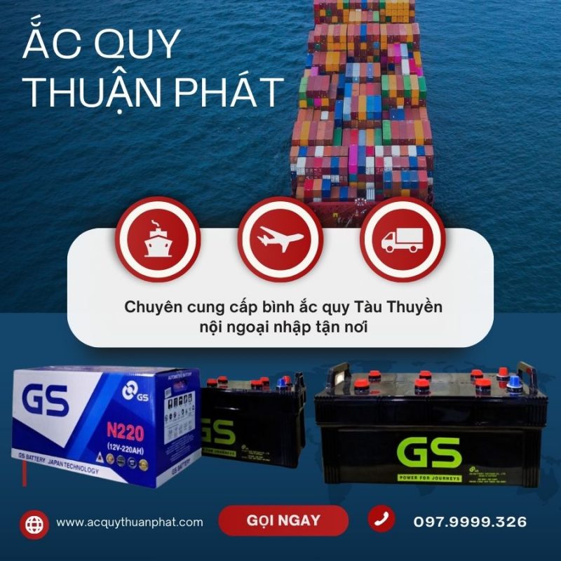 Ắc quy GS N220 chuyên dụng cho tàu thuyền