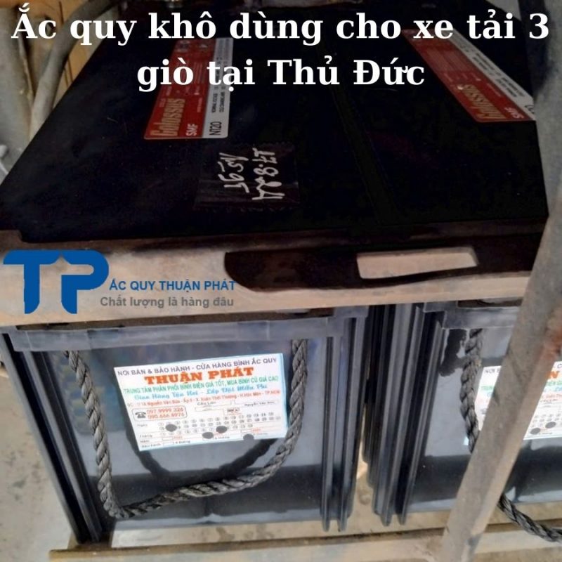 Ắc quy khô dùng cho xe tải 3 giờ tại Thủ Đức