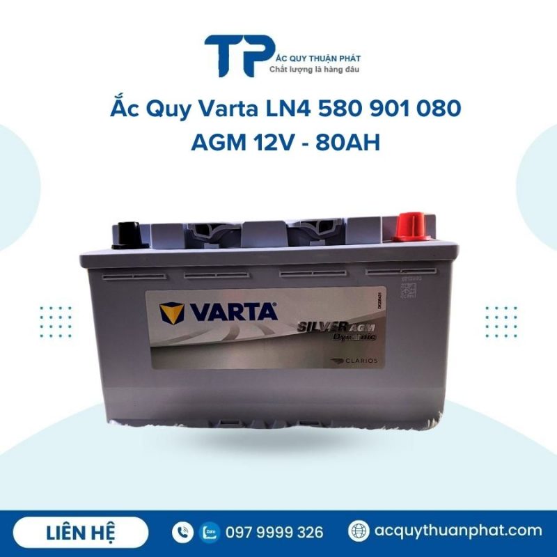 Ắc quy Varta AGM LN4 580901080 12V - 80AH chính hãng