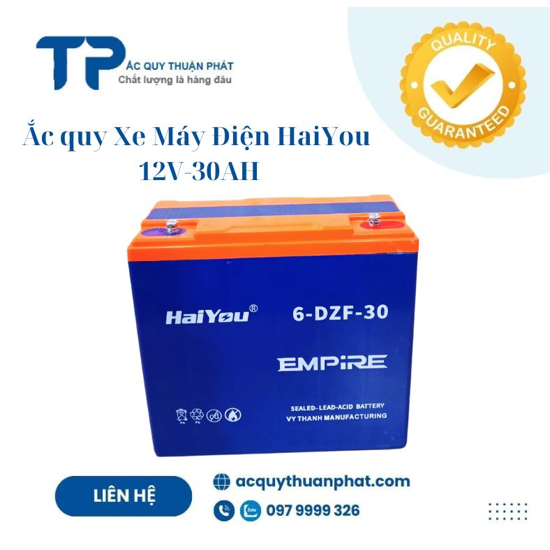 Ắc quy xe máy điện Haiyou 12V - 30AH