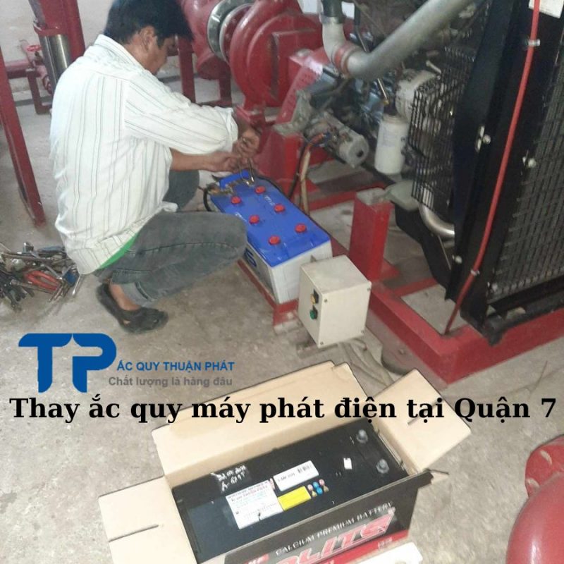 Thay ắc quy máy phát điện Chung cư tại Quận 7