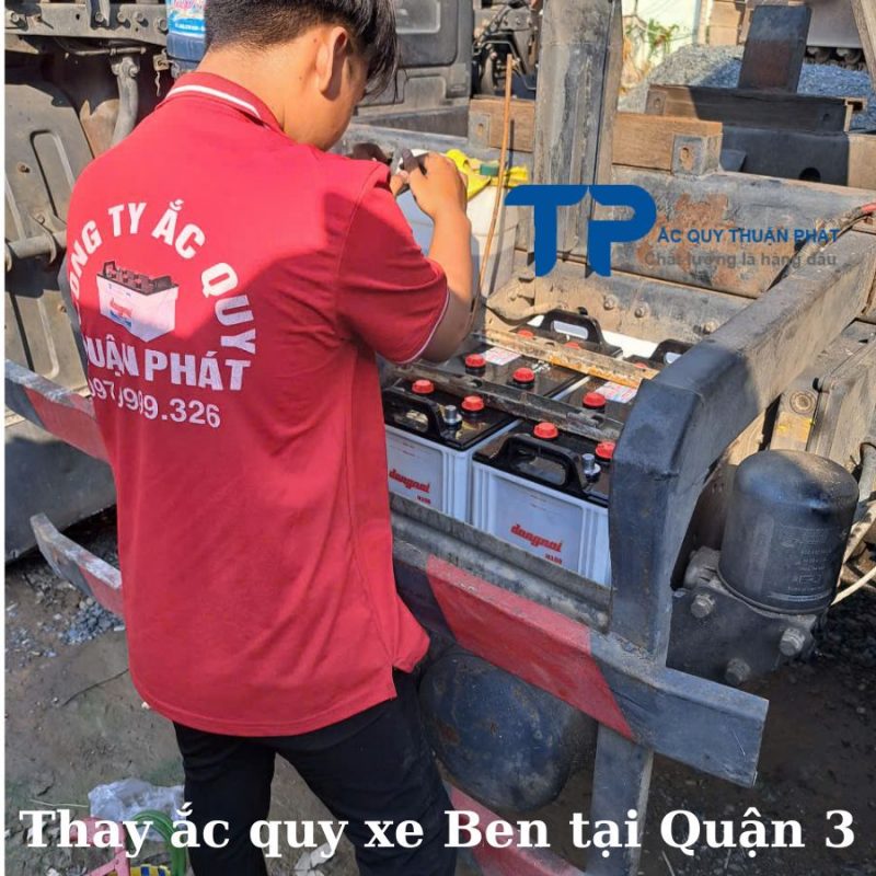 Thay ắc quy xe Ben tại Quận 3