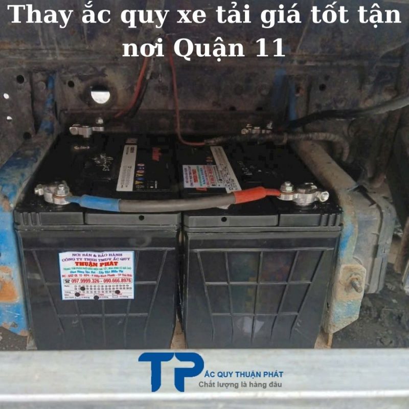 Thay ắc quy xe tải giá tốt tận nơi Quận 11