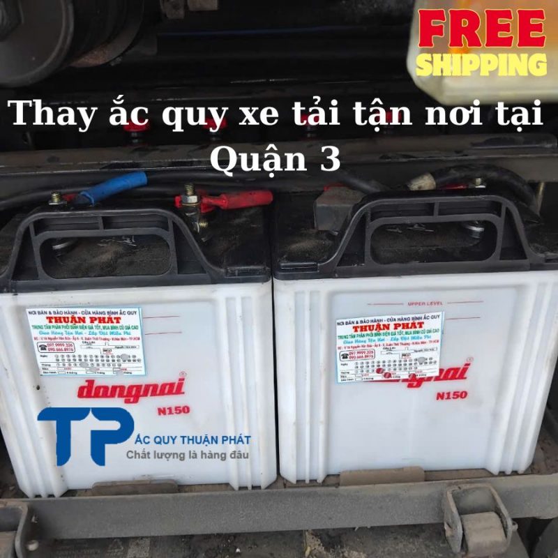 Thay ắc quy xe tải tận nơi tại Quận 3