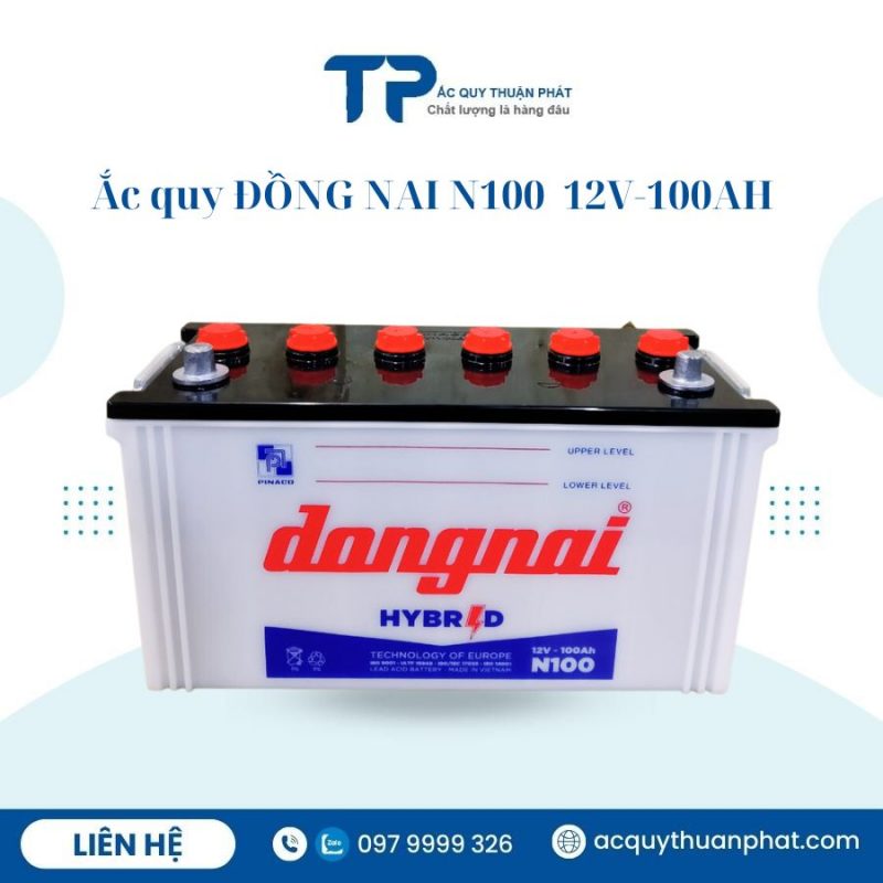 Ắc quy ĐỒNG NAI N100 12V-100AH chính hãng