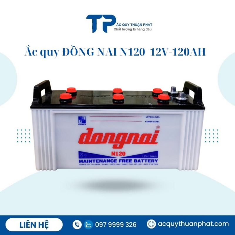 Ắc quy ĐỒNG NAI N120 12V-120AH chính hãng