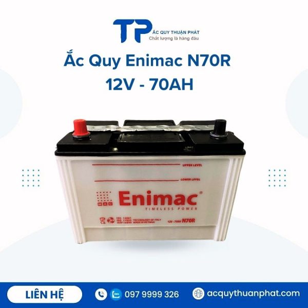 Ắc quy Enimac N70R 12V - 70AH chính hãng