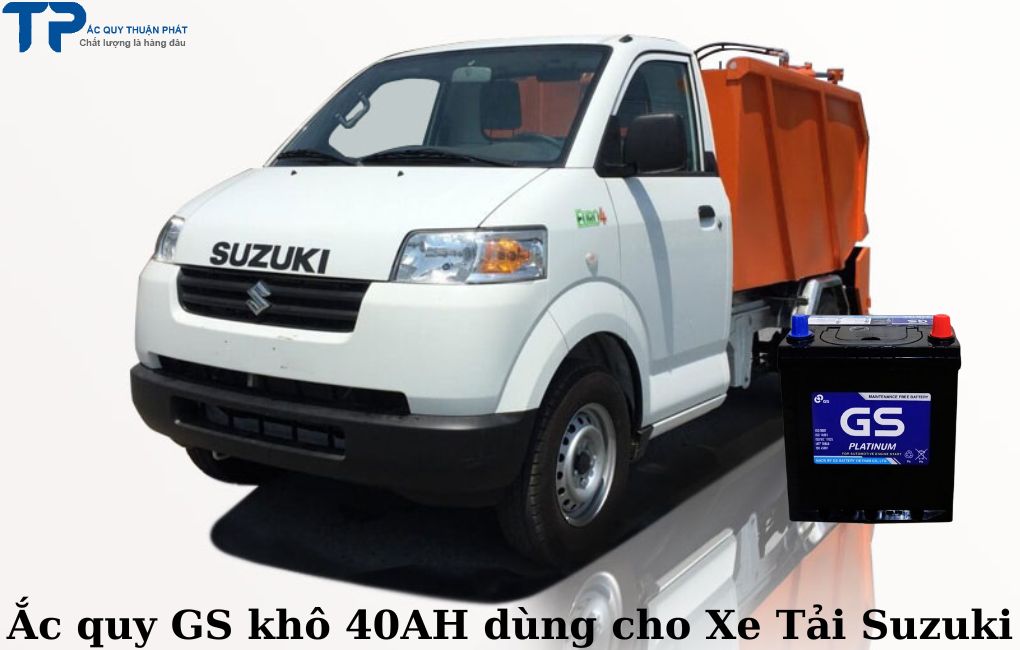 Ắc quy GS khô 40AH dùng cho Xe Tải SUZUKI