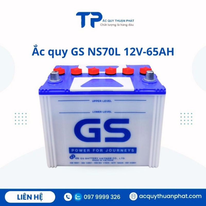 Ắc quy GS NS70 12V-65AH chính hãng