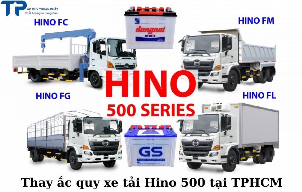 Thay ắc quy xe tải Hino 500 tại TPHCM