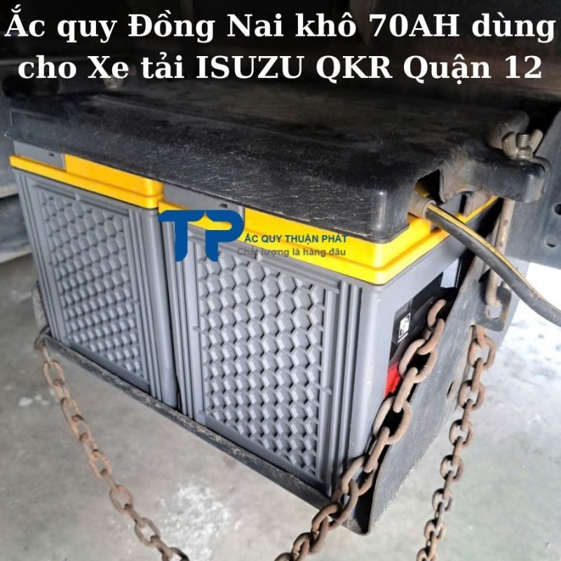 Ắc quy Đồng Nai khô 70AH dùng cho Xe Tải ISUZU QKR Quận 12