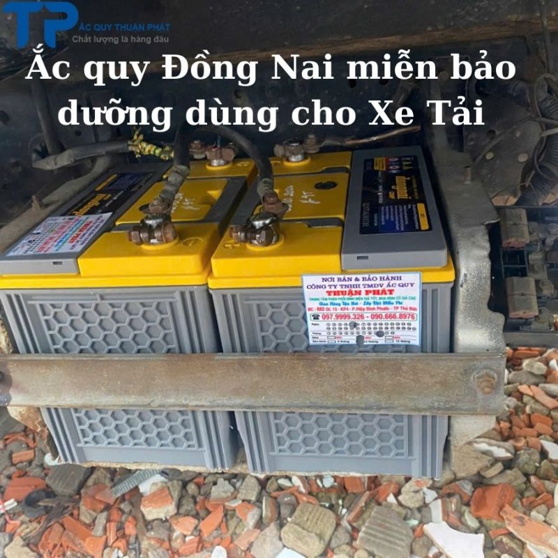 Ắc quy Đồng Nai miễn bảo dưỡng dùng cho Xe Tải