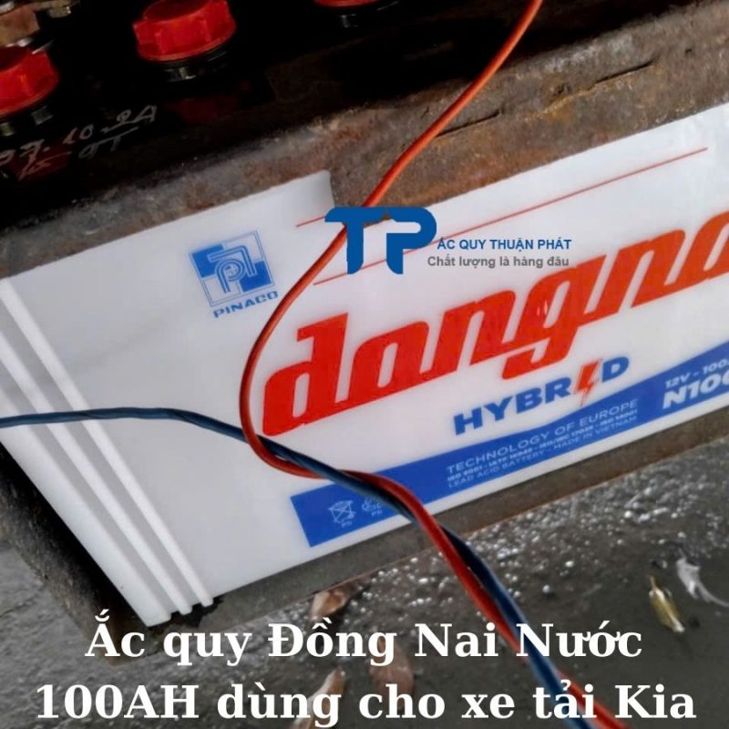 Ắc quy Đồng Nai Nước 100AH dùng cho Xe Tải Kia