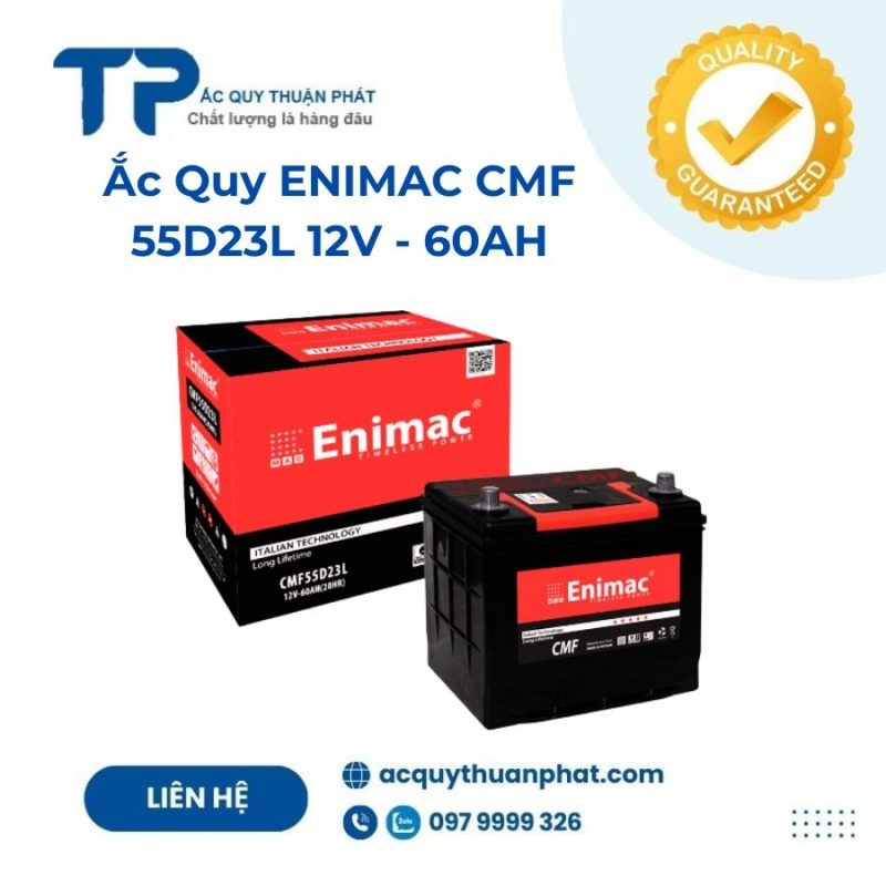 Ắc quy ENIMAC CMF 55D23L 12V - 60AH;