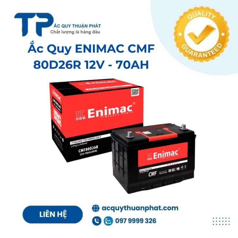 Ắc quy ENIMAC CMF 80D26R 12V - 70AH;