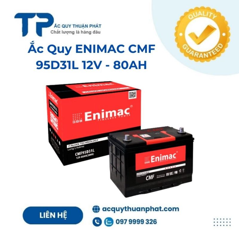 Ắc quy ENIMAC CMF 95D31L 12V - 80AH;