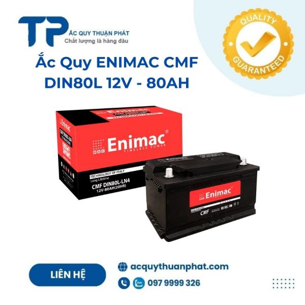 Ắc quy ENIMAC CMF DIN80L 12V - 80AH;