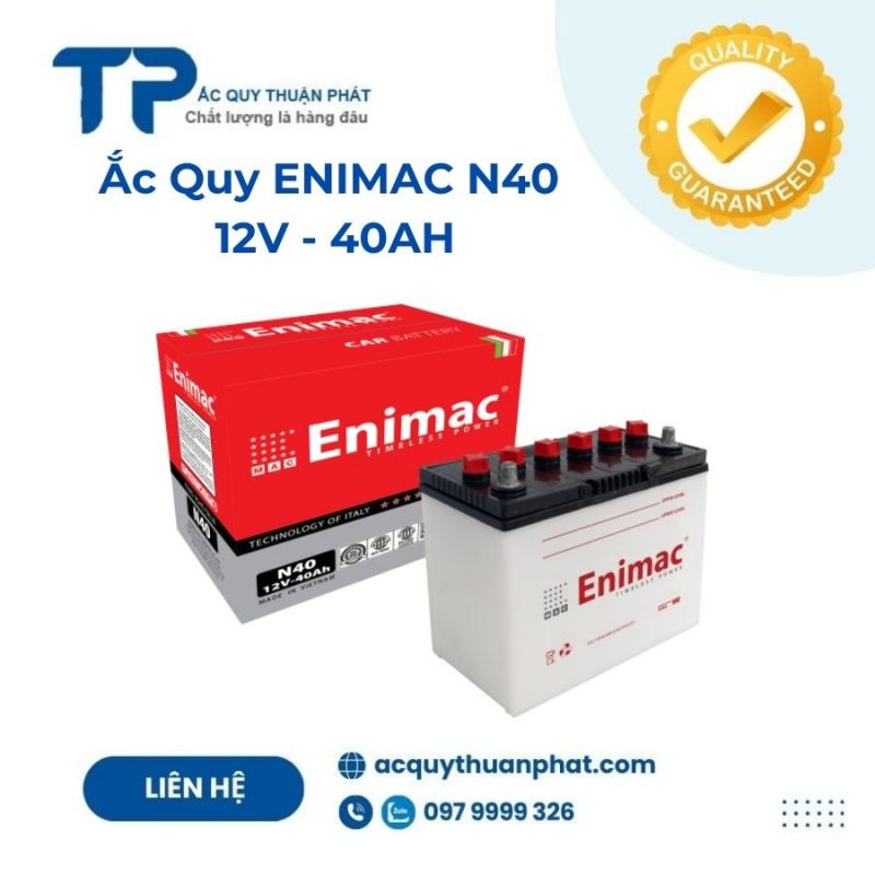 Ắc quy ENIMAC N40 12V - 40AH;