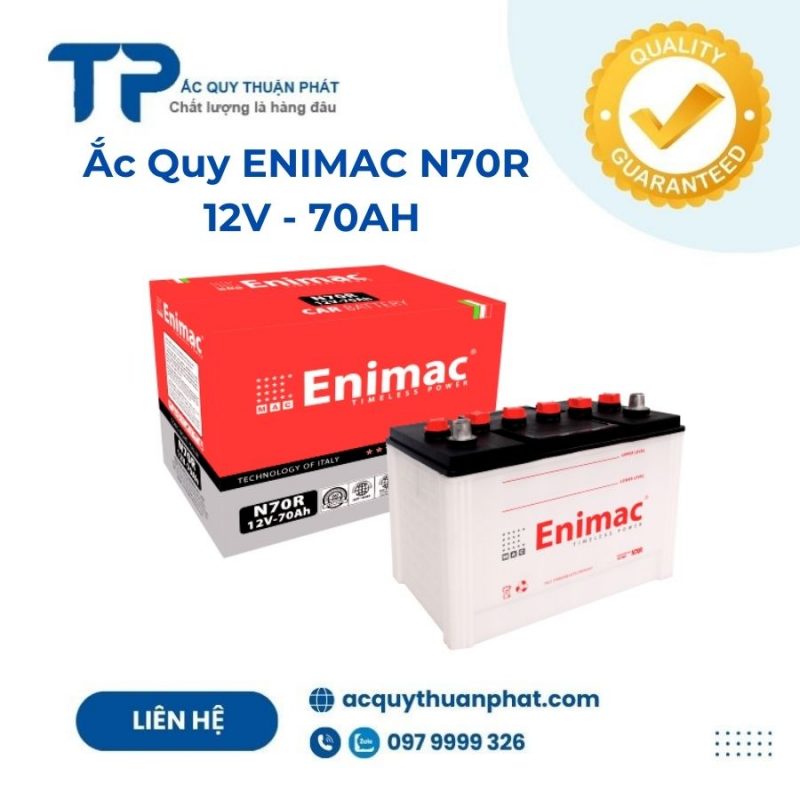 Ắc quy ENIMAC N70R 12V - 70AH;