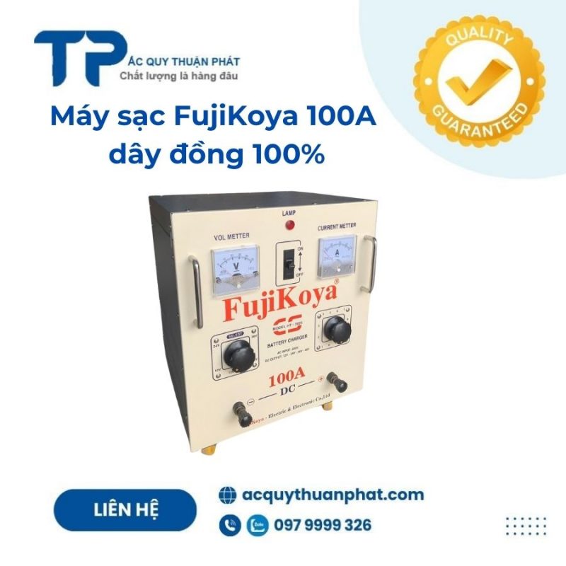 Máy sạc FUJIKOYA 100A dây đồng 100%;