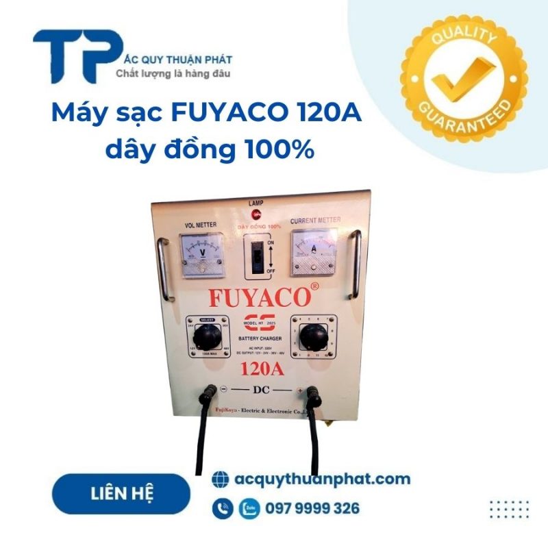 Máy sạc FUYACO 120A dây đồng 100%;