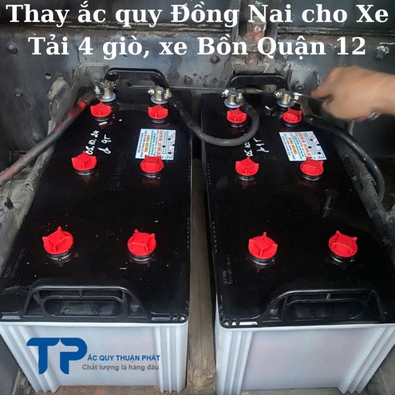 Thay ắc quy Đồng Nai N150 cho xe tải 4 giò Xe Bồn tại Quận 12