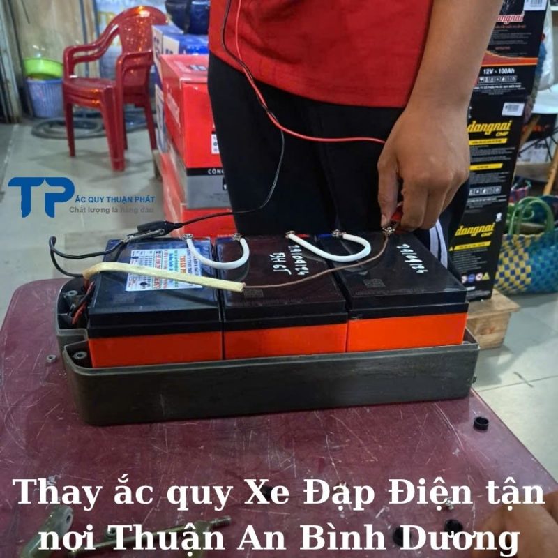 Thay ắc quy Xe Đạp Điện tận nơi Thuận An Bình Dương