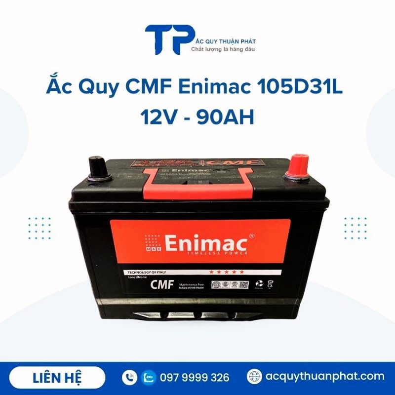 Ắc quy Enimac 105D31L 12V - 90AH chính hãng